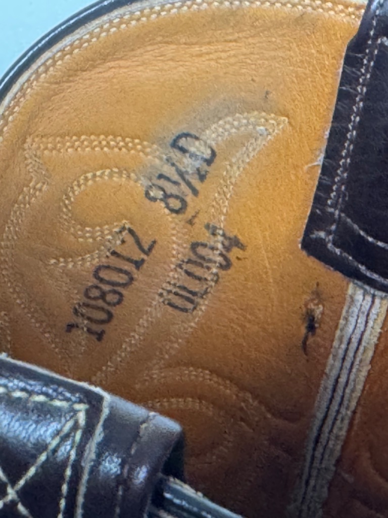 Lucchese Classic Chocolate Brown Cowboy Boots Mns 8.5d X-Toe Made In San Antonio — image 8 of 8